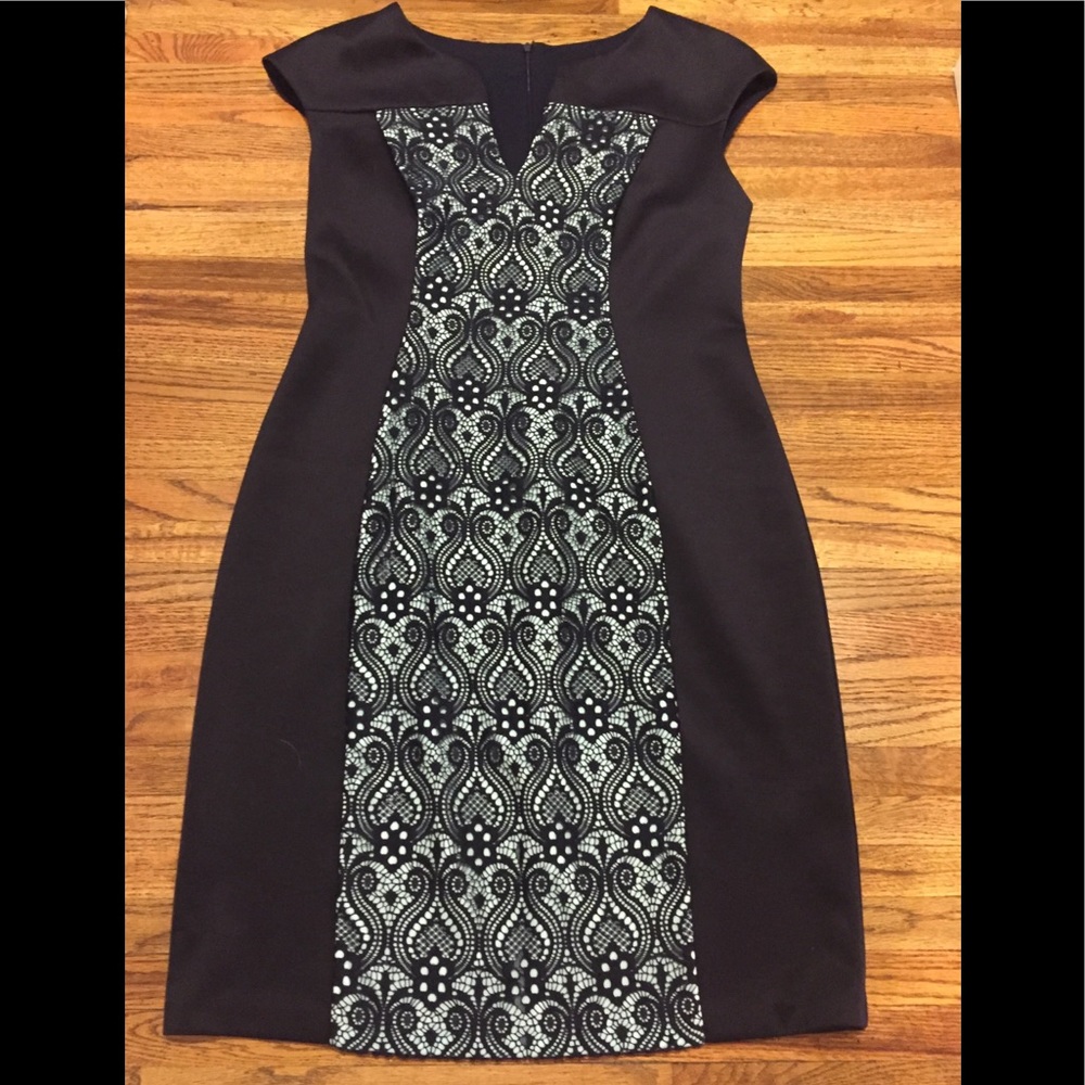 Connected Apparel Split V Neck Dress (12)